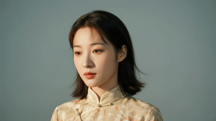 AI暖光细碎柔光中式复古温柔雅致古风女生,高清壁纸