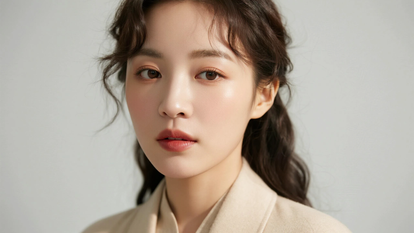 AI秋日暖调光影中式复古松弛慵懒古风女子，高清壁纸
