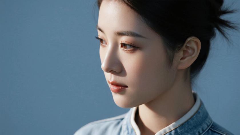 AI清爽亮调柔光中式复古甜活灵动古装少女,高清壁纸