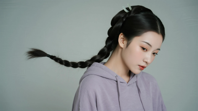 AI日常柔和色调中式复古休闲松弛古风女子,高清壁纸