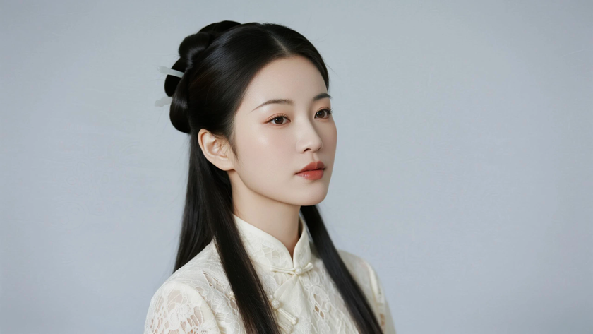 AI极简浅白优雅知性复古女生无水印壁纸