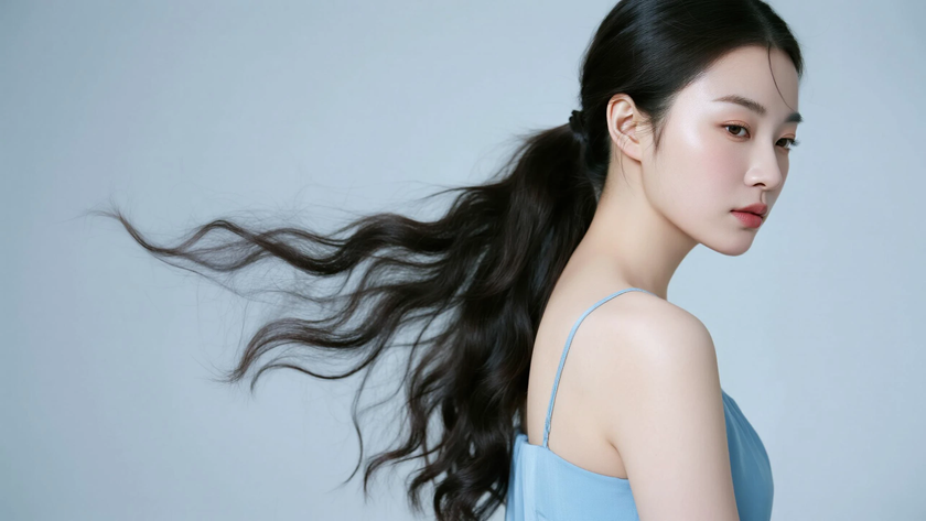 AI冷调柔光清新治愈哑光棉柔和质感女生,高清壁纸