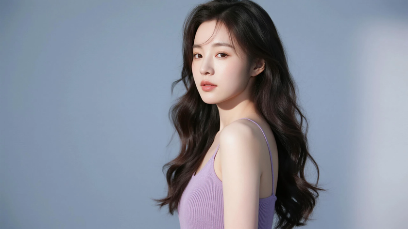 AI暖调柔光清新治愈柔雾针织软糯质感女生,高清壁纸