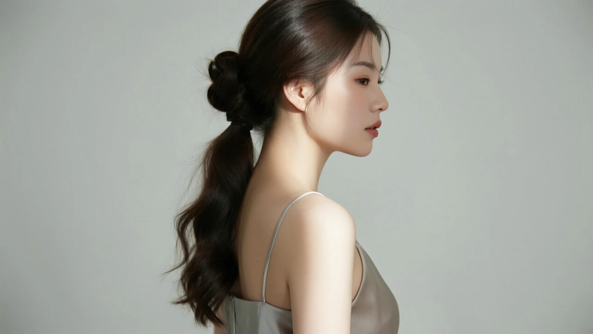 AI暖调柔光清新治愈柔光缎面细腻质感女生，高清壁纸