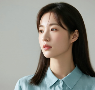 AI清新治愈电脑桌面壁纸 | 浅湖青亚麻衬衫恬淡干净女生8K超高清无水印套图