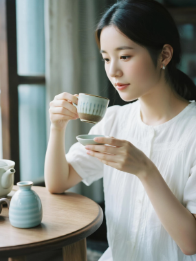 陶瓷质感AI美图 | 清新治愈AI人像高清壁纸