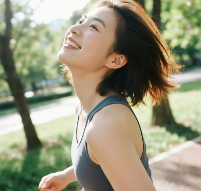 4K元气女生手机AI壁纸 | 公园晨跑活力少女竖屏套图