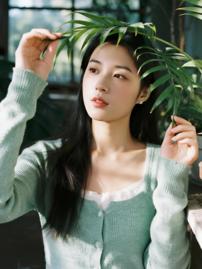 绿植清新AI壁纸 | 清新治愈自然美图人像