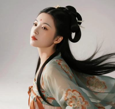 AI中式复古电脑桌面壁纸 | 敦煌印花长裙神秘优雅女生8K超高清无水印套图
