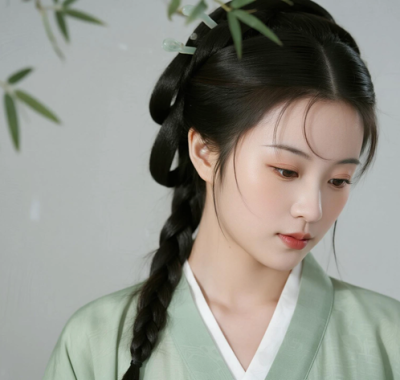 AI中式复古电脑桌面壁纸 | 豆青宋制汉服温婉女子8K超高清无水印套图