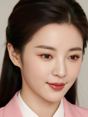 AI空乘气质电脑桌面壁纸 | 粉色空乘制服甜美可爱女生8K超高清无水印套图