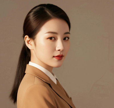 AI空乘气质电脑桌面壁纸 | 驼色空乘制服优雅大气女生8K超高清无水印套图