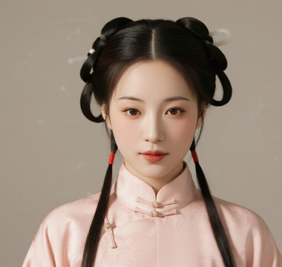 AI中式复古电脑桌面壁纸 | 水粉马面裙俏皮古风少女8K超高清无水印套图