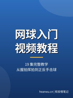 网球入门视频教程【19集】从握拍挥拍到正反手击球完整教学 （新手教程） + 夸克网盘下载