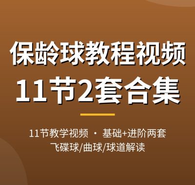 保龄球教程视频【11节2套】飞碟球曲球到球道解读 0基础实操 夸克网盘下载