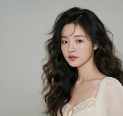 AI清新治愈电脑桌面壁纸 | 奶芋白蕾丝吊带裙纯净治愈少女8K无水印套图