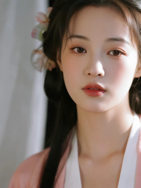 AI中式复古电脑壁纸 | 粉黛古风少女中式清甜8K超高清无水印套图