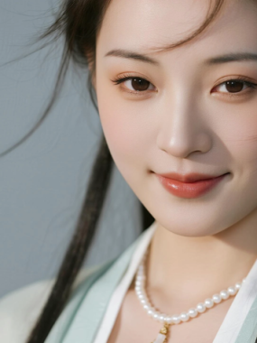 AI中式复古电脑壁纸 | 清荷古韵少女中式恬淡8K超高清无水印套图