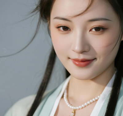 AI中式复古电脑壁纸 | 清荷古韵少女中式恬淡8K超高清无水印套图