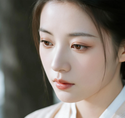 AI中式复古电脑壁纸 | 浅烟色少女古韵温柔8K超高清无水印套图