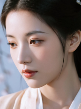 AI中式复古电脑桌面壁纸 | 落梅古韵少女中式清冷8K超高清无水印套图