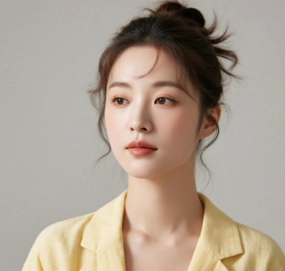 AI清新治愈电脑桌面壁纸 | 鹅黄外套元气灵动女生8K超高清无水印套图