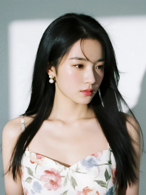 AI清新治愈电脑桌面壁纸 | 云白花卉吊带裙纯净治愈少女8K无水印套图