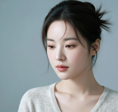 AI清新治愈电脑桌面壁纸 | 奶灰开衫温婉娴静女生8K超高清无水印套图