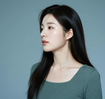 AI清新治愈电脑桌面壁纸 | 豆沙绿针织裙恬淡安然女生8K超高清无水印套图