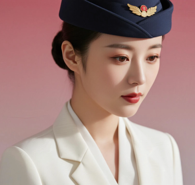 AI空乘气质电脑桌面壁纸 | 浅灰廓形西装时尚松弛8K超高清无水印套图