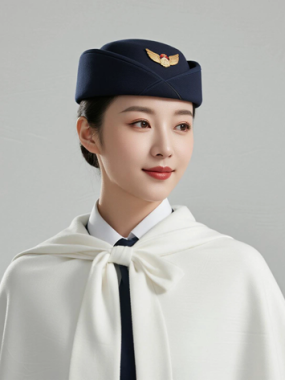 AI空乘气质电脑桌面壁纸 | 纯白简约披肩温婉灵动8K超高清无水印套图