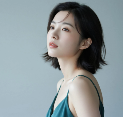 AI清新治愈电脑桌面壁纸 | 豆绿服饰温柔恬静8K超高清无水印套图