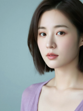 AI清新治愈电脑桌面壁纸 | 藕紫穿搭雅致温婉8K超高清无水印套图