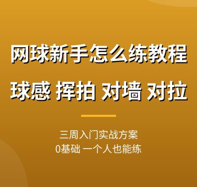 网球新手怎么练教程：球感到挥拍，三周入门实战方案（0基础实操）