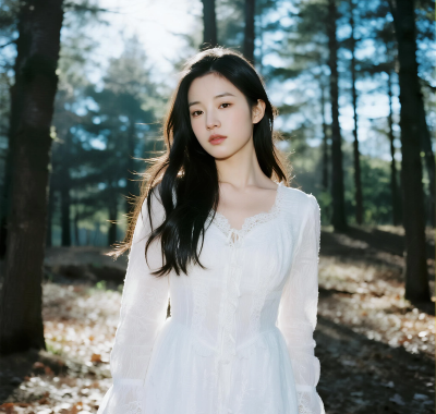 AI人像女生高清图集 | 林间清冷唯美套图