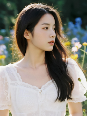 AI人像女生高清图集 | 花海温柔唯美套图