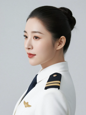 AI空乘气质电脑桌面壁纸 | 纯白套裙清爽雅致女生8K超高清无水印套图