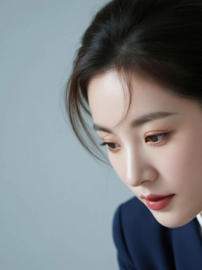 AI空乘气质电脑桌面壁纸 | 藏青制服沉稳端庄女生8K超高清无水印套图