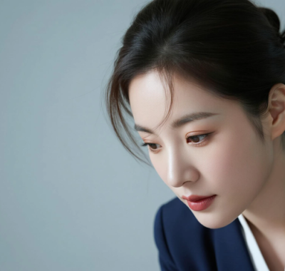 AI空乘气质电脑桌面壁纸 | 藏青制服沉稳端庄女生8K超高清无水印套图
